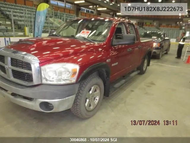 2008 Dodge Ram 1500 St/Slt VIN: 1D7HU182X8J222673 Lot: 30046868