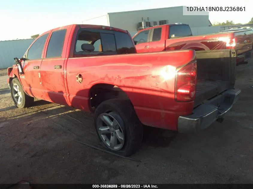 2008 Dodge Ram 1500 Slt VIN: 1D7HA18N08J236861 Lot: 36834289