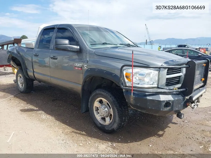 2008 Dodge Ram 2500 Slt/Power Wagon VIN: 3D7KS28A68G106669 Lot: 39237473