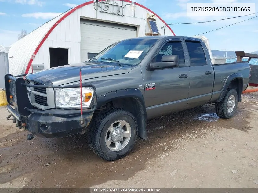 2008 Dodge Ram 2500 Slt/Power Wagon VIN: 3D7KS28A68G106669 Lot: 39237473