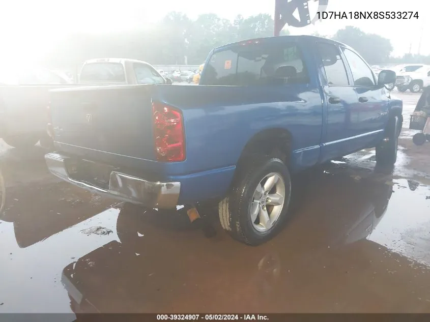 1D7HA18NX8S533274 2008 Dodge Ram 1500 Slt