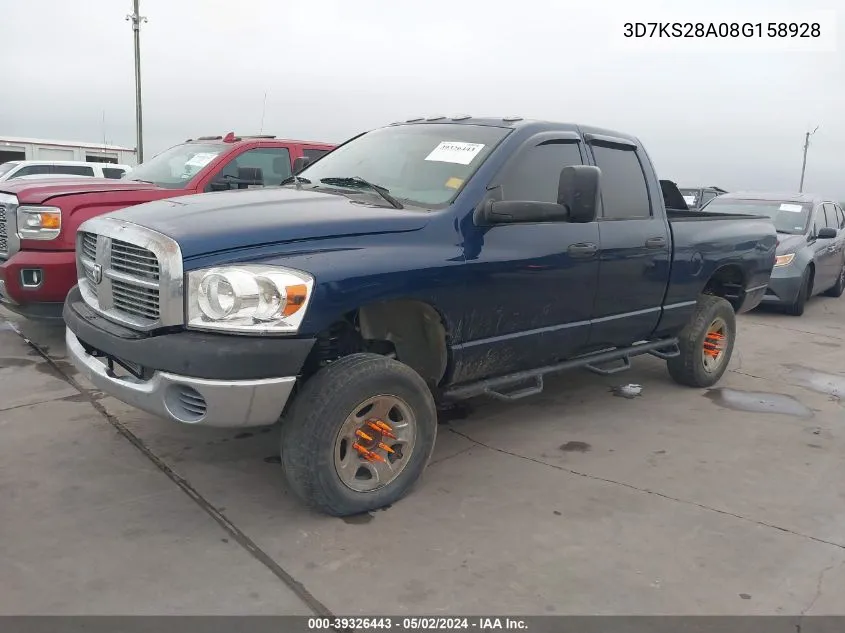 3D7KS28A08G158928 2008 Dodge Ram 2500 Slt/Power Wagon