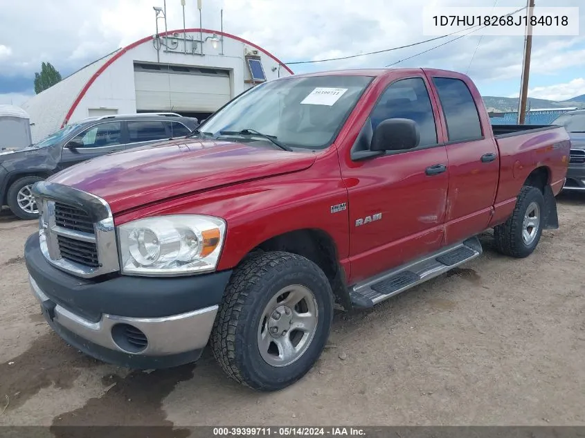 2008 Dodge Ram 1500 St/Sxt VIN: 1D7HU18268J184018 Lot: 39399711