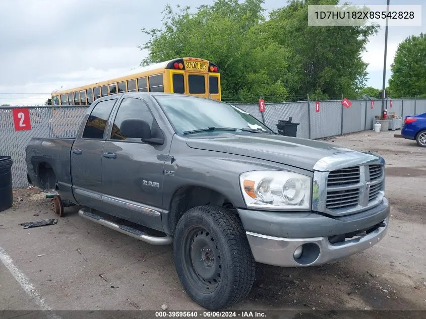 2008 Dodge Ram 1500 Slt VIN: 1D7HU182X8S542828 Lot: 39595640