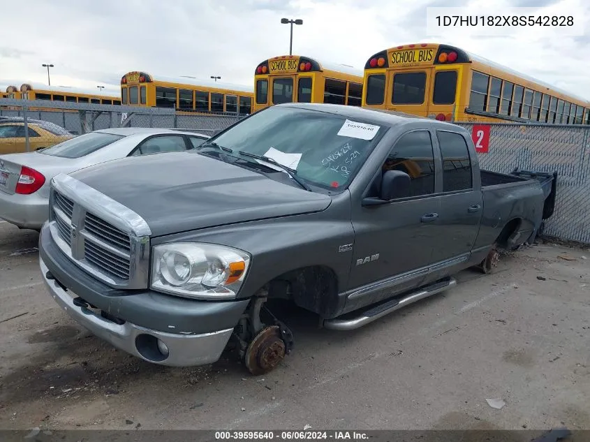 2008 Dodge Ram 1500 Slt VIN: 1D7HU182X8S542828 Lot: 39595640