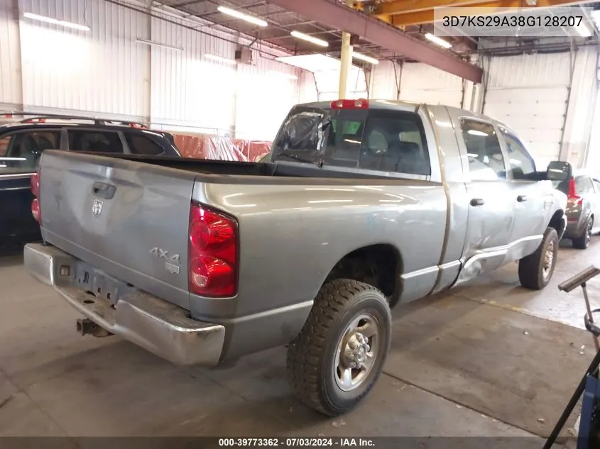 2008 Dodge Ram 2500 Laramie VIN: 3D7KS29A38G128207 Lot: 39773362