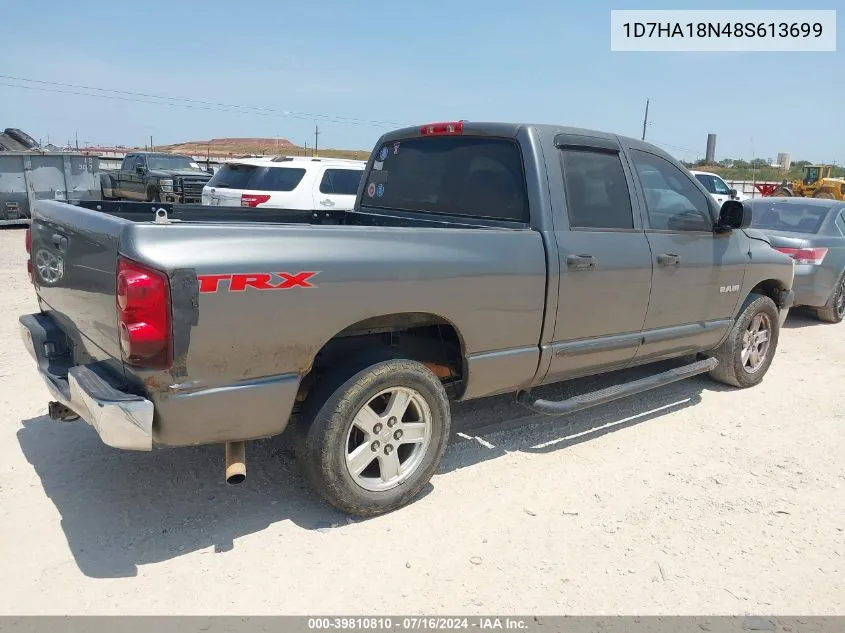 2008 Dodge Ram 1500 St/Sxt VIN: 1D7HA18N48S613699 Lot: 39810810