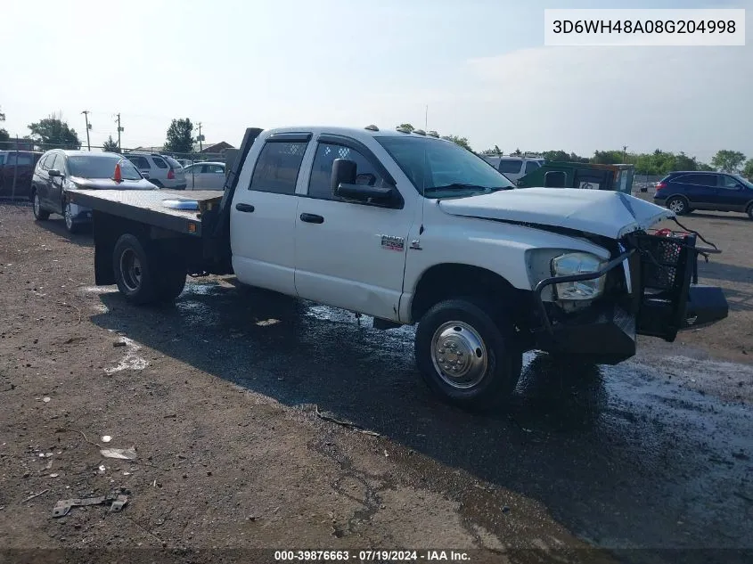 2008 Dodge Ram 3500 Hd Chassis St/Slt/Laramie VIN: 3D6WH48A08G204998 Lot: 39876663