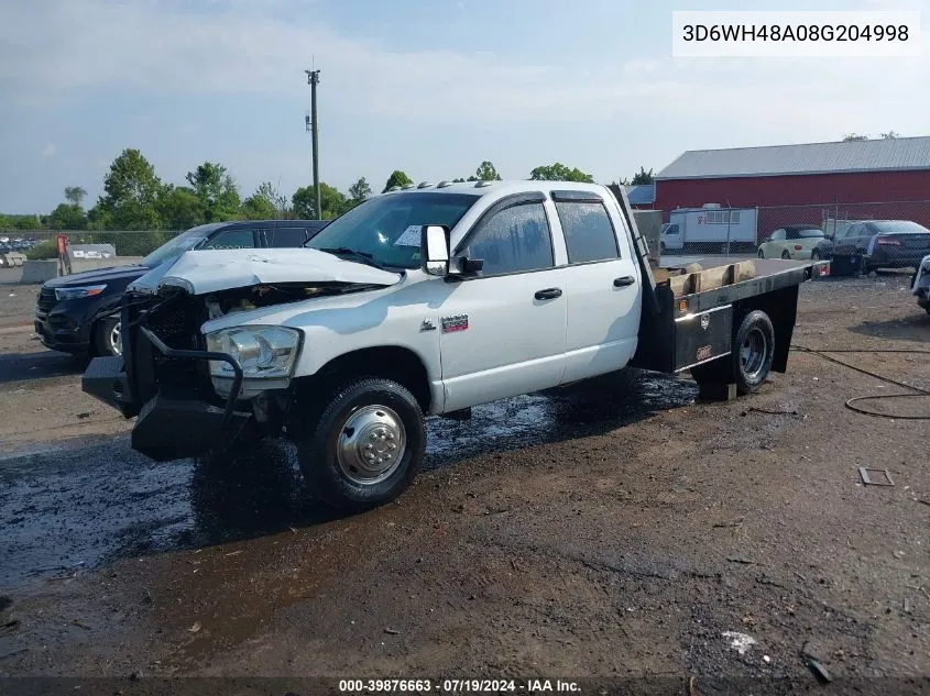 2008 Dodge Ram 3500 Hd Chassis St/Slt/Laramie VIN: 3D6WH48A08G204998 Lot: 39876663