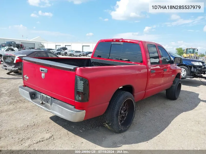 2008 Dodge Ram 1500 Slt VIN: 1D7HA18N28S537979 Lot: 39890128