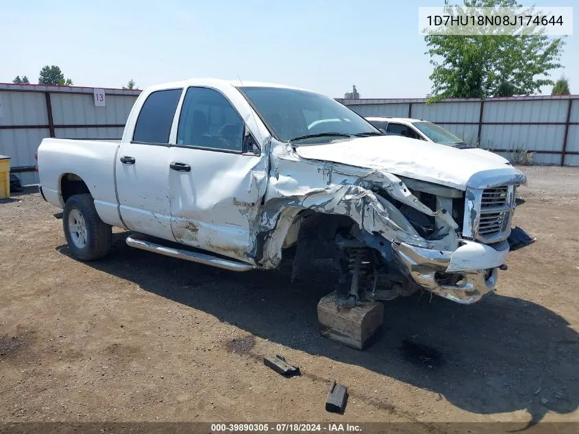 2008 Dodge Ram 1500 Slt VIN: 1D7HU18N08J174644 Lot: 39890305