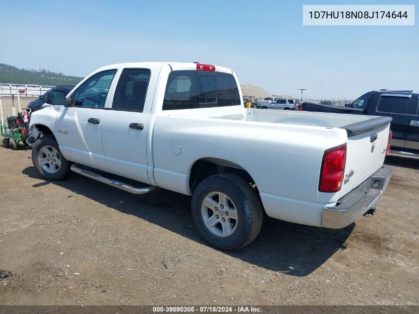 2008 Dodge Ram 1500 Slt VIN: 1D7HU18N08J174644 Lot: 39890305