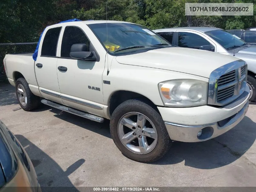 2008 Dodge Ram 1500 Slt VIN: 1D7HA18248J230602 Lot: 39918482