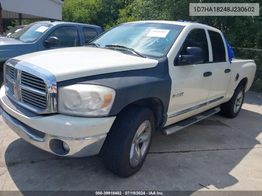 2008 Dodge Ram 1500 Slt VIN: 1D7HA18248J230602 Lot: 39918482