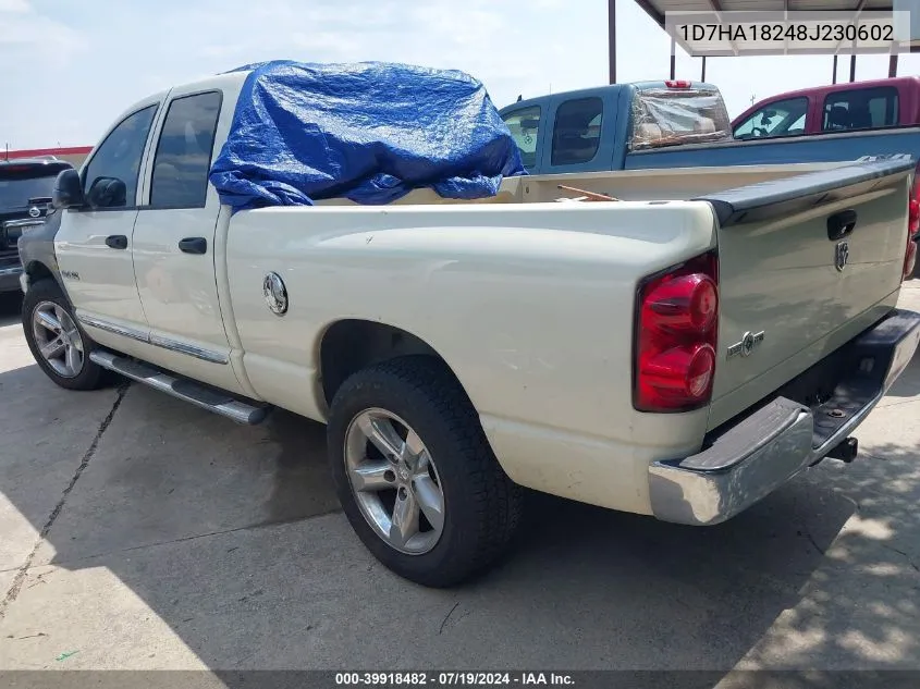 2008 Dodge Ram 1500 Slt VIN: 1D7HA18248J230602 Lot: 39918482