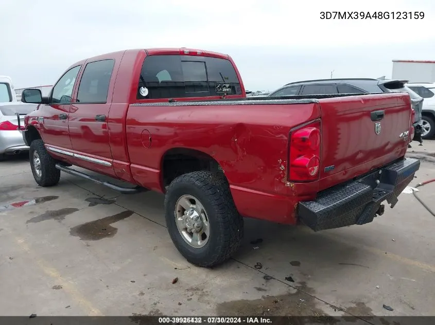 2008 Dodge Ram 3500 Laramie VIN: 3D7MX39A48G123159 Lot: 39926432