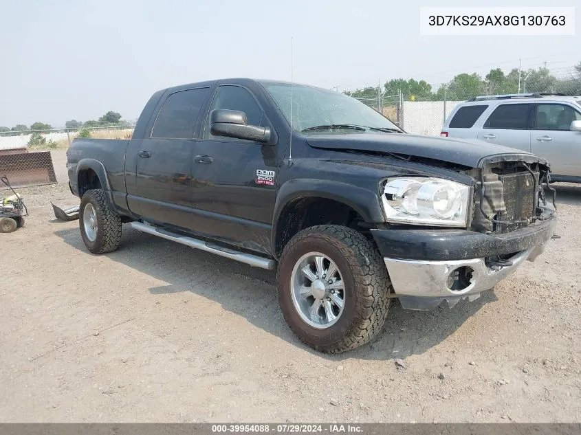 2008 Dodge Ram 2500 Sxt/Slt VIN: 3D7KS29AX8G130763 Lot: 39954088