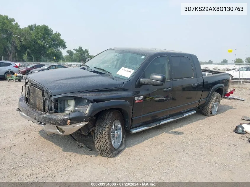 2008 Dodge Ram 2500 Sxt/Slt VIN: 3D7KS29AX8G130763 Lot: 39954088