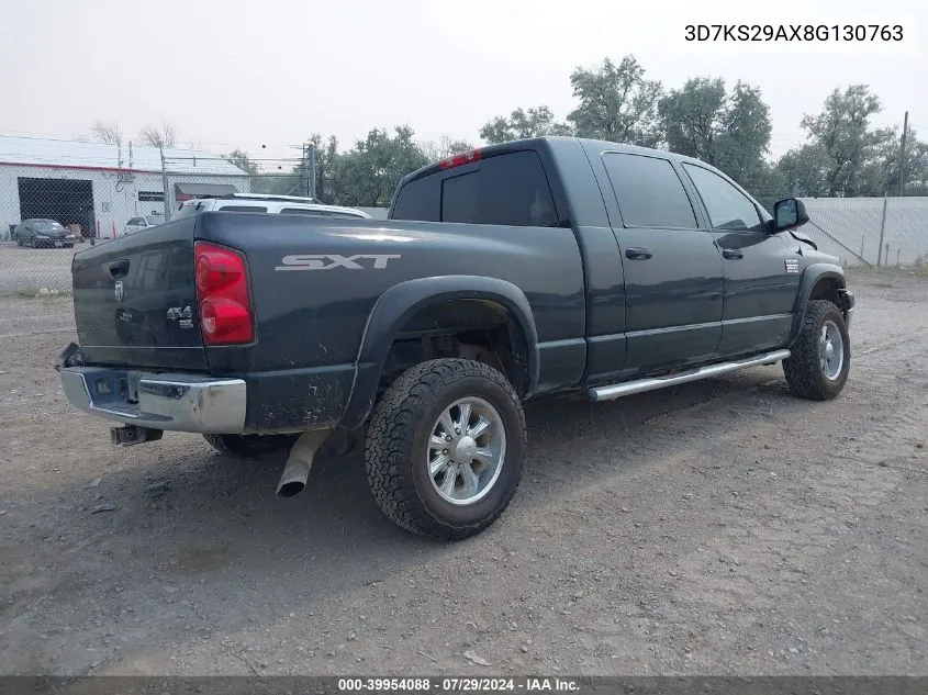 2008 Dodge Ram 2500 Sxt/Slt VIN: 3D7KS29AX8G130763 Lot: 39954088