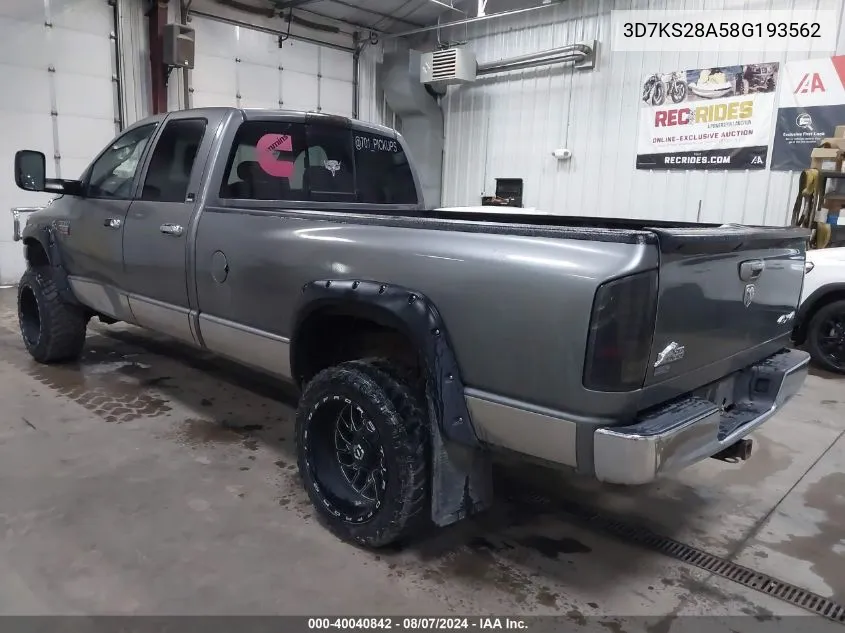 3D7KS28A58G193562 2008 Dodge Ram 2500 Slt