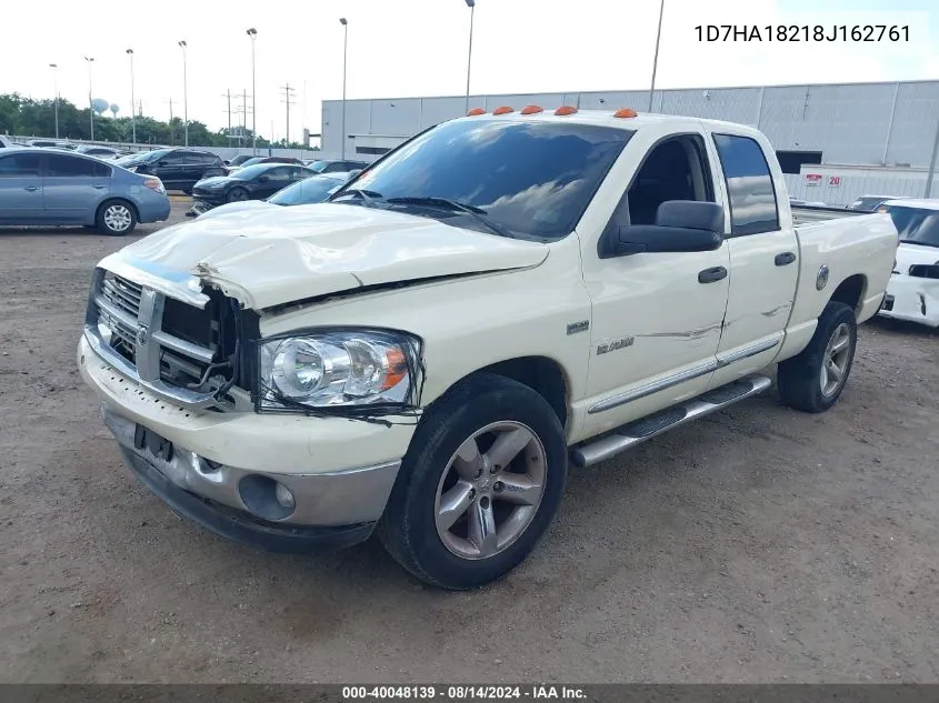 2008 Dodge Ram 1500 Slt VIN: 1D7HA18218J162761 Lot: 40048139