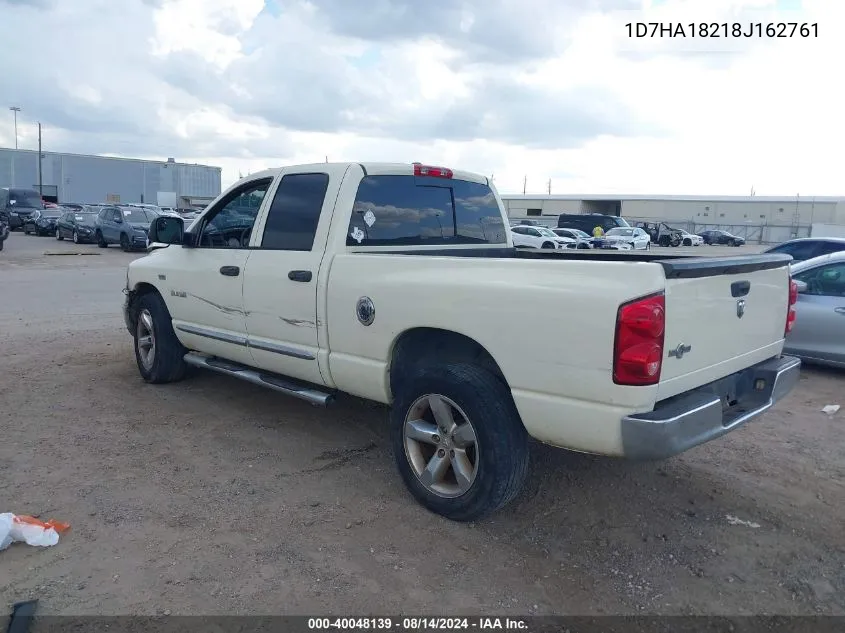 2008 Dodge Ram 1500 Slt VIN: 1D7HA18218J162761 Lot: 40048139