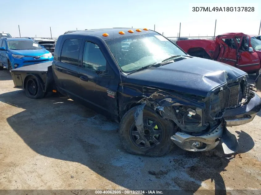 2008 Dodge Ram 3500 Sxt/Slt VIN: 3D7ML49A18G137828 Lot: 40062605