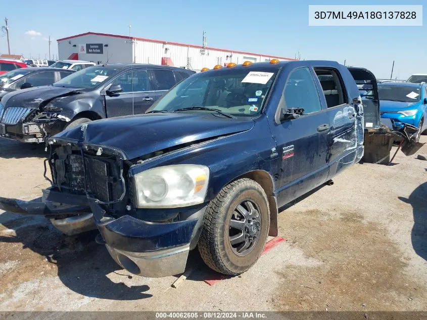 2008 Dodge Ram 3500 Sxt/Slt VIN: 3D7ML49A18G137828 Lot: 40062605