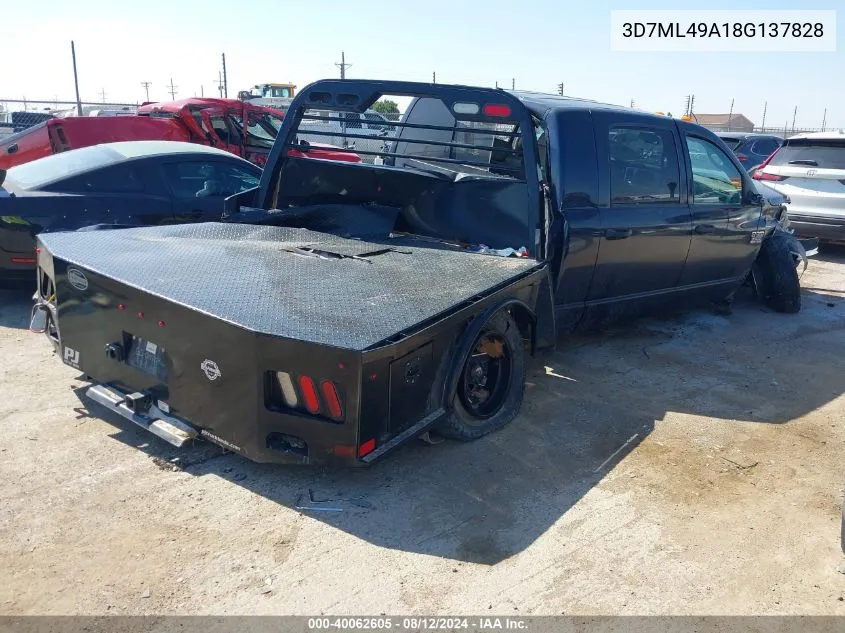 2008 Dodge Ram 3500 Sxt/Slt VIN: 3D7ML49A18G137828 Lot: 40062605