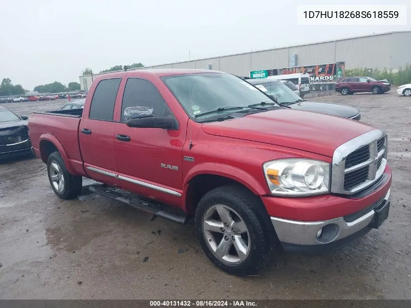 2008 Dodge Ram 1500 Slt VIN: 1D7HU18268S618559 Lot: 40131432