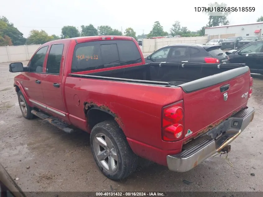 2008 Dodge Ram 1500 Slt VIN: 1D7HU18268S618559 Lot: 40131432