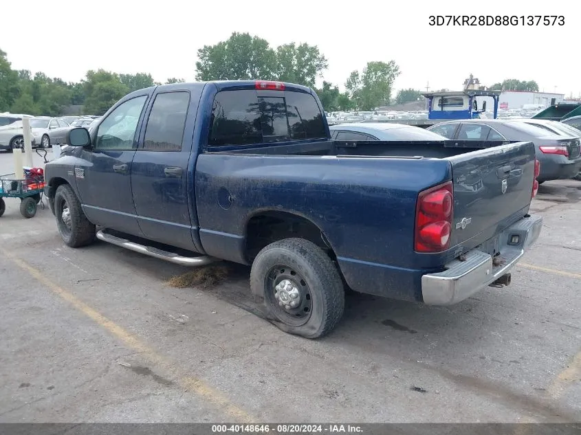 2008 Dodge Ram 2500 Slt VIN: 3D7KR28D88G137573 Lot: 40148646