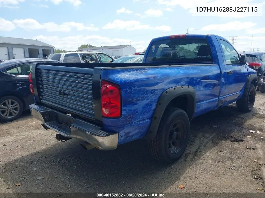 2008 Dodge Ram 1500 St/Sxt VIN: 1D7HU16288J227115 Lot: 40152882