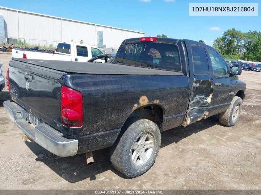 2008 Dodge Ram 1500 St/Sxt VIN: 1D7HU18NX8J216804 Lot: 40159187