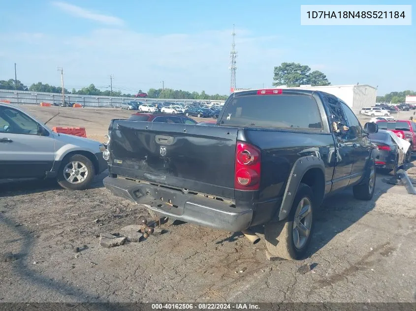 2008 Dodge Ram 1500 St/Sxt VIN: 1D7HA18N48S521184 Lot: 40162506