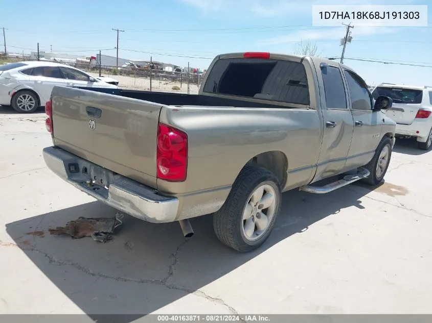 2008 Dodge Ram 1500 St VIN: 1D7HA18K68J191303 Lot: 40163871