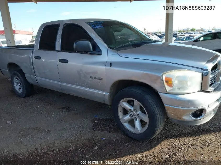 2008 Dodge Ram 1500 Slt VIN: 1D7HA18N88S603287 Lot: 40175847