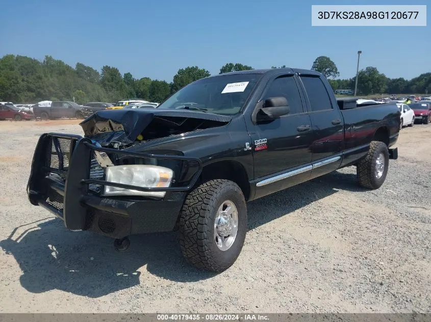 2008 Dodge Ram 2500 Slt VIN: 3D7KS28A98G120677 Lot: 40179435