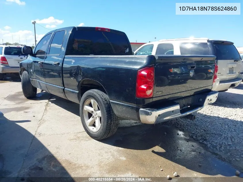 2008 Dodge Ram 1500 St/Sxt VIN: 1D7HA18N78S624860 Lot: 40215554