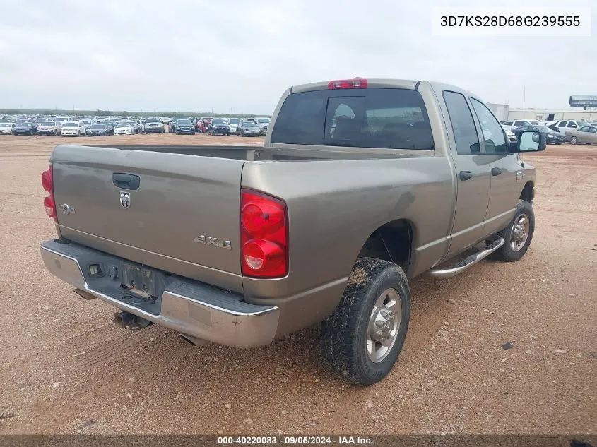 2008 Dodge Ram 2500 St/Slt VIN: 3D7KS28D68G239555 Lot: 40220083