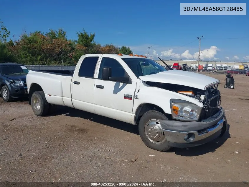 2008 Dodge Ram 3500 Slt VIN: 3D7ML48A58G128485 Lot: 40253228