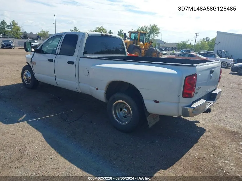 2008 Dodge Ram 3500 Slt VIN: 3D7ML48A58G128485 Lot: 40253228