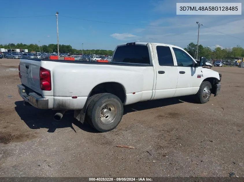 2008 Dodge Ram 3500 Slt VIN: 3D7ML48A58G128485 Lot: 40253228