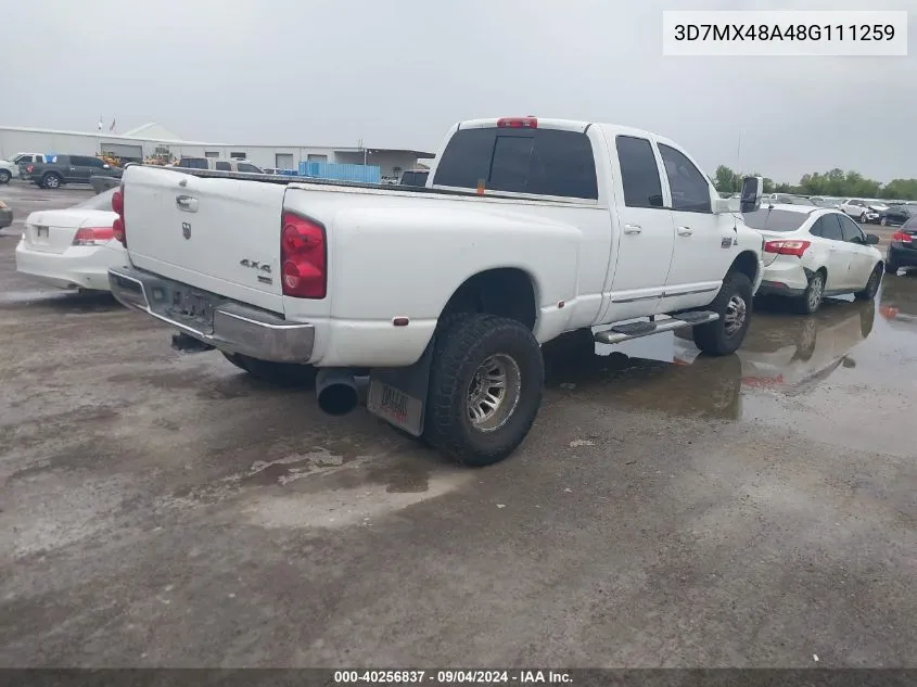 2008 Dodge Ram 3500 Laramie VIN: 3D7MX48A48G111259 Lot: 40256837