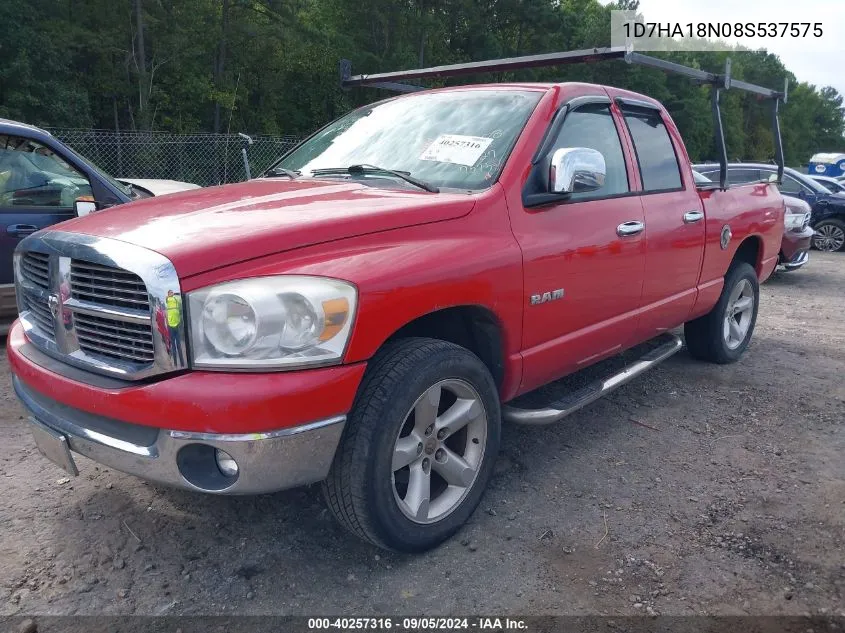 2008 Dodge Ram 1500 St/Slt VIN: 1D7HA18N08S537575 Lot: 40257316