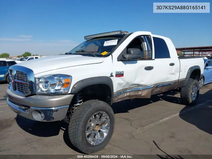 2008 Dodge Ram 2500 Laramie VIN: 3D7KS29A88G165141 Lot: 40258439