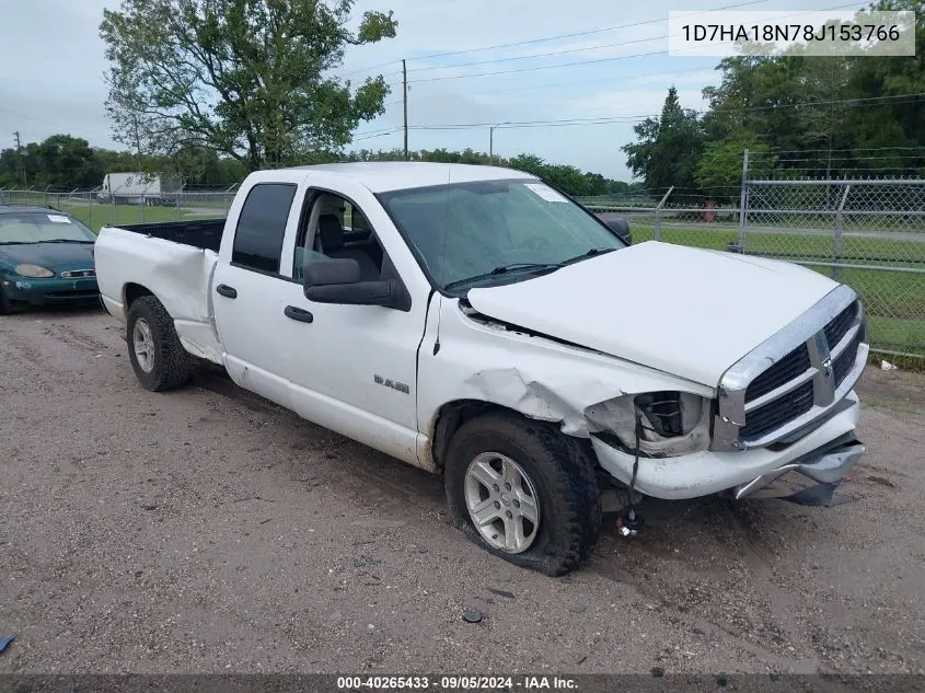 2008 Dodge Ram 1500 St/Slt VIN: 1D7HA18N78J153766 Lot: 40265433