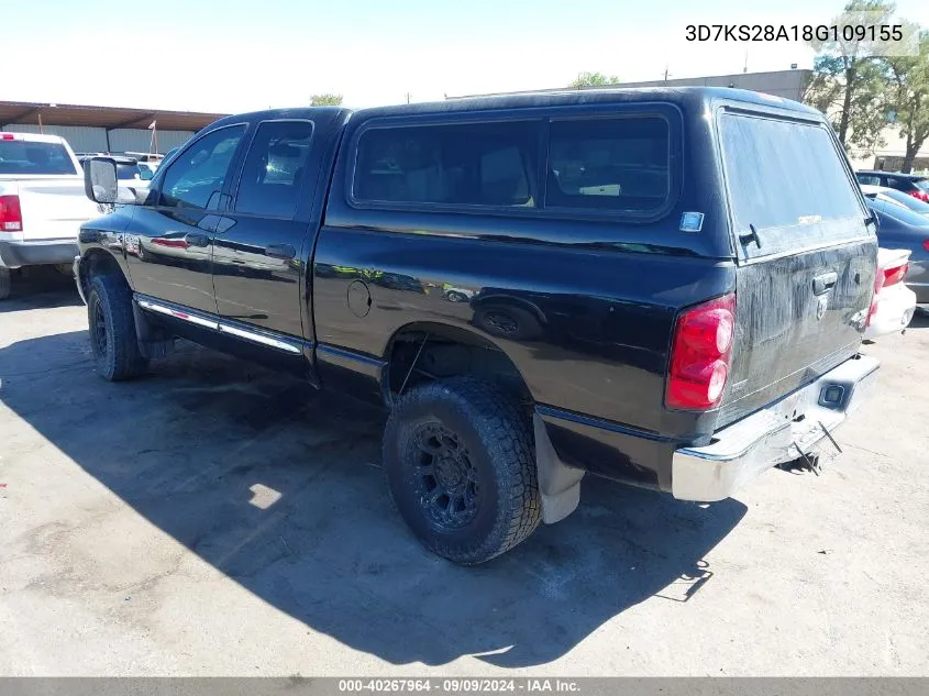 2008 Dodge Ram 2500 Laramie VIN: 3D7KS28A18G109155 Lot: 40267964