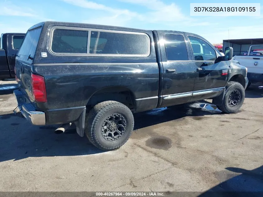 2008 Dodge Ram 2500 Laramie VIN: 3D7KS28A18G109155 Lot: 40267964