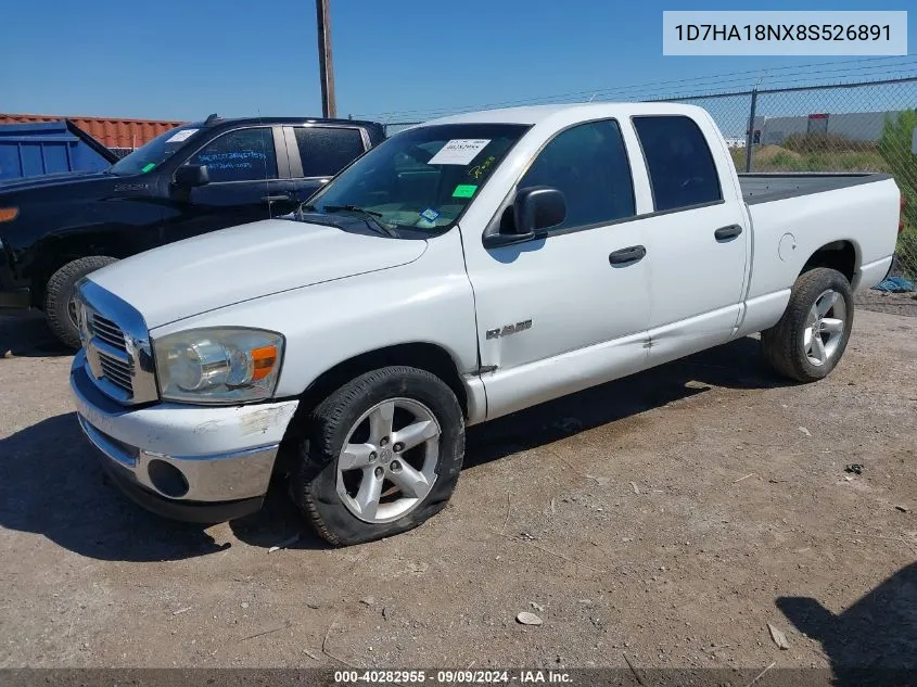 2008 Dodge Ram 1500 St/Slt VIN: 1D7HA18NX8S526891 Lot: 40282955